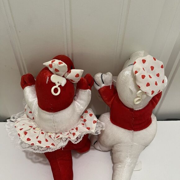 VTG Applause Wallace Berries Dyno Love Dinosaur Plush Valentines Day 8" Lot of 2 - Picture 7 of 16